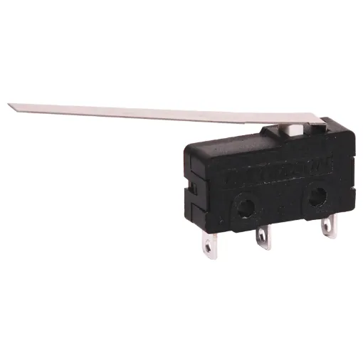 A handy miniature limit microswitch with 37mm actuator. This size is commonly found in joystick designs in industrial and amusement equipment. Ideal for replacement or new mechatronic designs.