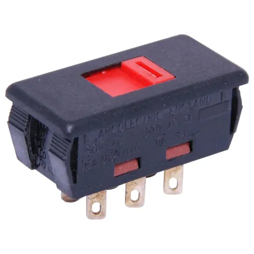 Voltage selection switch for mains powered equipment.
Rated at 240V/110V at 10A.