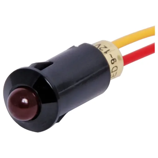Mounting hole 8mm.
Mounting depth 18mm.
Lead length ≈180mm.