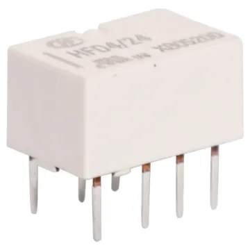 Compact 2A DPDT signal relay. 5V DC coil. Fully sealed construction, makes it ideal for immersion cleaning and large scale manufacturing. Low power consumption. Surge withstanding up to 2500V. 