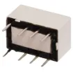 Compact 2A DPDT signal relay. 5V DC coil. Fully sealed construction, makes it ideal for immersion cleaning and large scale manufacturing. Low power consumption. Surge withstanding up to 2500V. 
