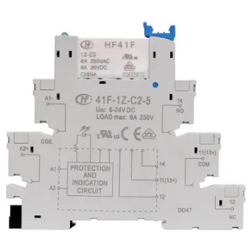 A super slimline DIN rail mount relay designed for industrial switching applications. Suits standard 35mm DIN rail. Supplied with 12V DC coil relay. 