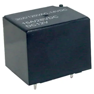 Max voltage:380V AC, 75V DC
Max current:30A
Max VA (Watts):2400VA (360W)
Contact material:Silver Nickel
Coil resistance (12V):90 Ohm
Max coil power:1.6W
Insulation resistance:>100M Ohm @ 500V DC
Dielectric strength (for 1 min):
1000V AC between open contacts
5000V AC between coil & contact
Electrical life:100,000 operations
Mechanical li