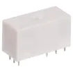 Double coil magnet latching relay. Coil requires pulse with voltage equivalent to the nominal coil voltage to operate. Ensure latch and reset coil are not powered simultaneously. Non-sealed type suitable for flow soldering.