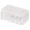 Double coil magnet latching relay. Coil requires pulse with voltage equivalent to the nominal coil voltage to operate. Ensure latch and reset coil are not powered simultaneously. Non-sealed type suitable for flow soldering.