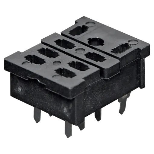 A PCB mount socket base to suit S4310/12/14/15 relays.