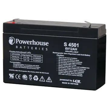 This 6V 12Ah sealed lead acid (SLA) battery is a compact battery for powering 6V equipment.