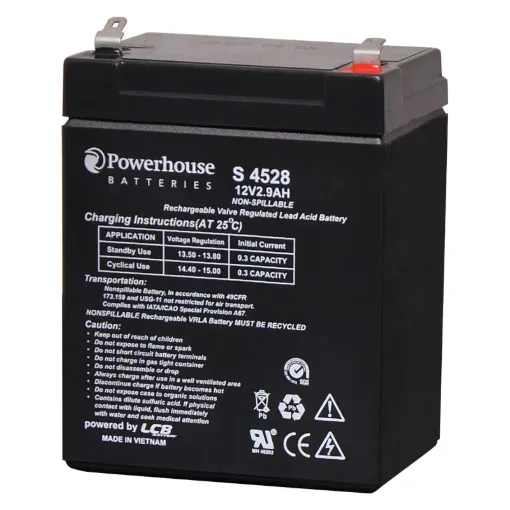 This 12V 2.9Ah sealed lead acid (SLA) battery is a compact battery for powering 12V equipment.