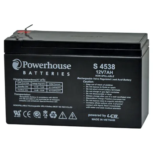 Premium grade, long life, maintenance free sealed lead acid batteries. Cells are fully sealed to prevent leakage of electrolyte.