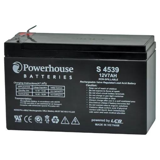 This 12V 7Ah sealed lead acid (SLA) battery is a compact battery for powering 12V equipment.