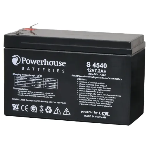 This 12V 7.2Ah sealed lead acid (SLA) battery is perhaps the most common size SLA battery in use.