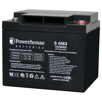 This 12V 40Ah sealed lead acid (SLA) battery is a compact battery for powering 12V equipment.