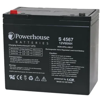 This 12V 60Ah sealed lead acid (SLA) battery is a compact battery for powering 12V equipment.
