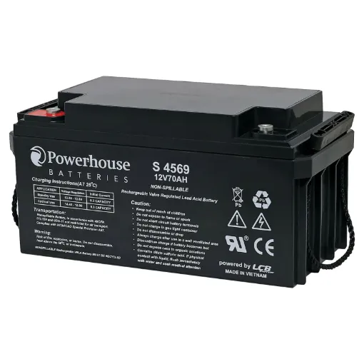 This 12V 70Ah sealed lead acid (SLA) battery is a compact battery for powering 12V equipment.