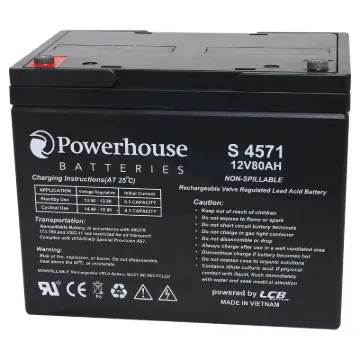 This 12V 80Ah sealed lead acid (SLA) battery is a compact battery for powering 12V equipment.