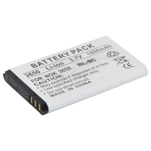 Otherwise known as a Nokia phone battery. This is a
common replacement for many consumer devices.
Also can be built into compact projects. 3.7V.