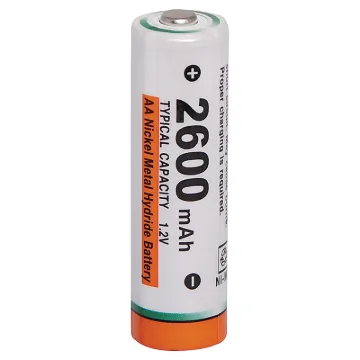 Pack of 4 high quality NiMH 2600mAh rechargeable batteries.