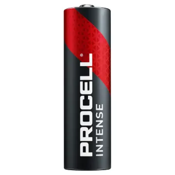 AA size, pack of 4. Procell Alkaline Intense AA industrial batteries are specifically designed to last longer in high drain professional devices that require a high amount of power or peaks of power, such as electronic door locks, soap dispensers or security cameras.