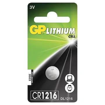 GP high-performing lithium coin batteries CR1216 are energy-dense and is crafted to deliver long-lasting superior power for your miniature specialty devices including car keys, calculators, smart watches, garage door openers and more.