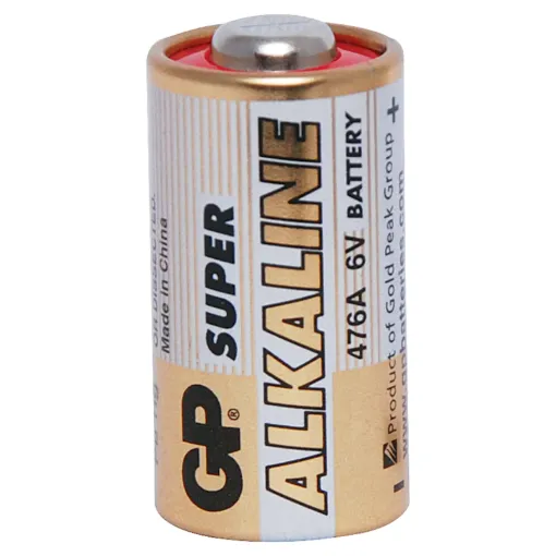 GP Code:GP476A
Capacity (mAh):105
Chemistry:Alkaline
Cross Reference: A544/ PX28A, 4LR44 , V4034 PX , 4G13, AG13
Dimensions (mm): 13.0X25.5
Voltage:6