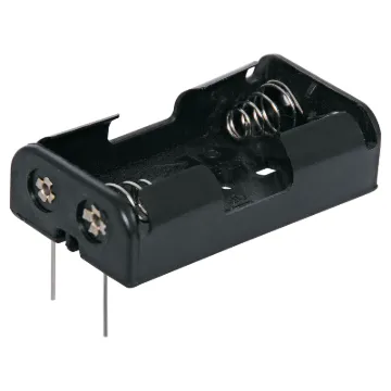 PCB Mount Flat Battery Holder to suit 2 x AA batteries.