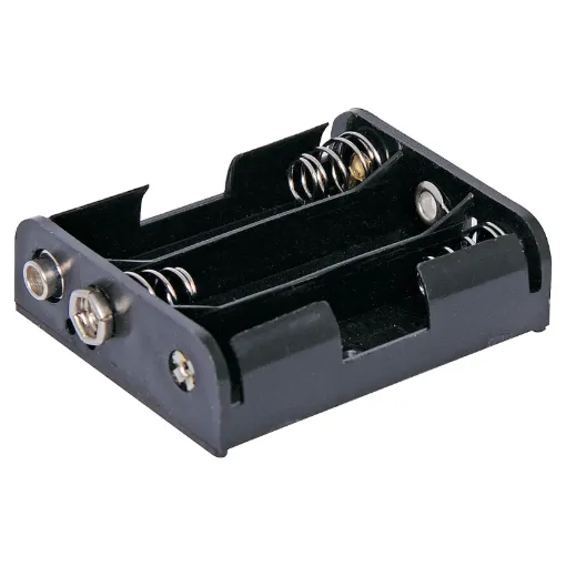 3 x AA battery holder in a flat configuration.