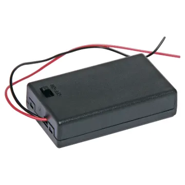 Features on/off switch and locking screw for battery cover.