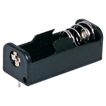 Single ''N'' Size Plastic PCB battery holder.  Dimensions: 34L x14W x 13H mm. 
Pin &Oslash: 1mm. Pitch: 30mm. Suitable for use with 23A
