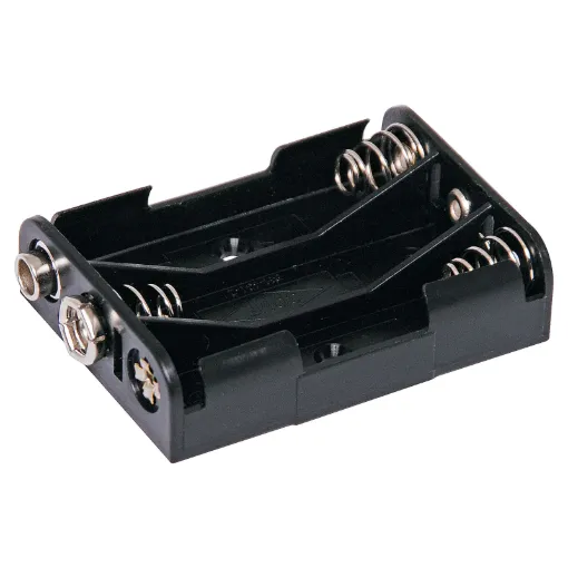 Dual AAA Plastic battery holder. Supplied with fly leads.