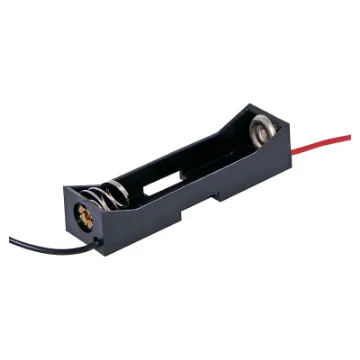 Single AAA Plastic battery holder. Supplied with fly leads.
