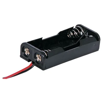 Dual AAA Plastic battery holder. Supplied with fly leads.