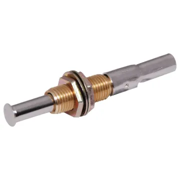 Adjustable Pin Switch (from 11.5 to 29mm, 8mm travel), similar to car courtesy light switches. Suits car alarms (for boot and bonnet) etc. 

Mounting hole 7.5mm.