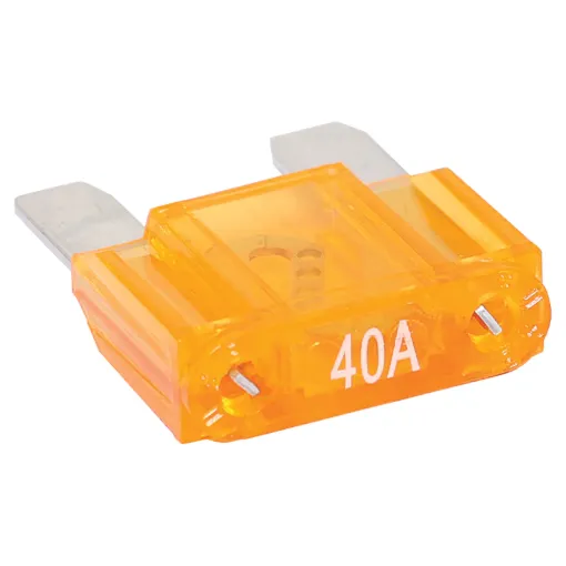 Orange 40A standard automotive blade fuse. Suits the automotive maxi blade fuse inline holder (S6045).