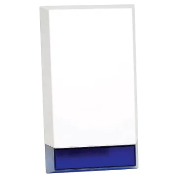 A high power combination siren and strobe in a single stylish low profile housing. Large facia for placement of security company logo. Separate strobe and siren inputs.