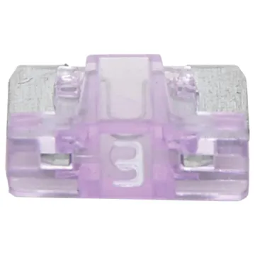 Low profile mini blade fuses rated from 3A to 30A.