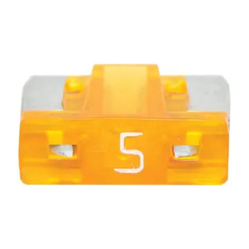Low profile mini blade fuses rated from 3A to 30A.