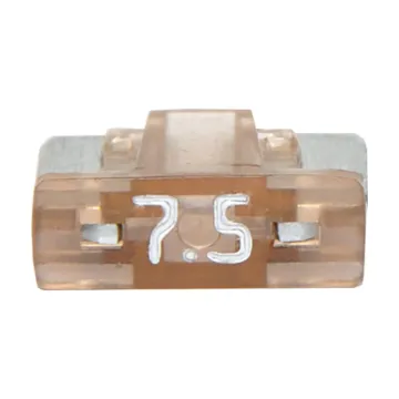 Low profile mini blade fuses rated from 3A to 30A.