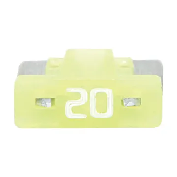 Low profile mini blade fuses rated from 3A to 30A.