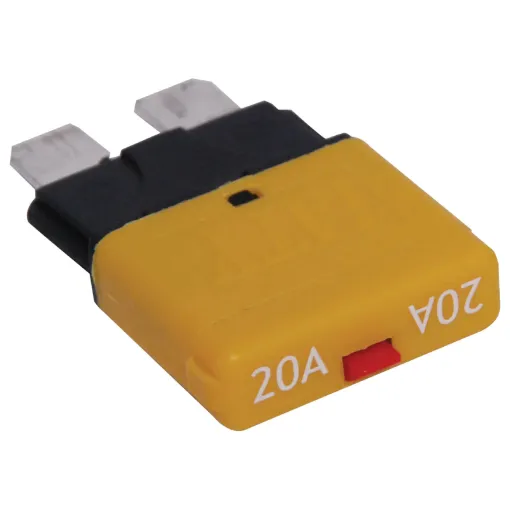 Suits most automotive blade fuse holders. Resettable, 5mm blades.