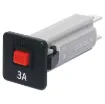 Snap-in fitting with coloured button.