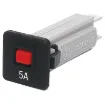 Snap-in fitting with coloured button.