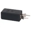 Current Trip Rating: 10 Amp
All specifications at 25&degC
Hold Current: 100% load indefinitely
Trip Current: Within 1 hr @ 175% load
 Within 1 minute @ 200% load
Max. Voltage:  120V AC or 12V DC
Dimensions:  20.6H x 10.5L x 8.7W mm