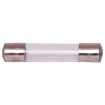 250V. 1A.
Glass fuse.
Available in M 205 and 3AG sizes.
Used in many appliances.