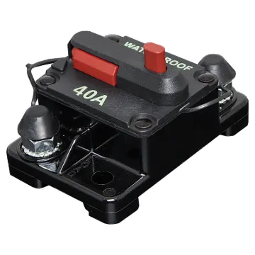 40A high current weatherproof circuit breakers with manual reset switch. M6 terminal bolts.