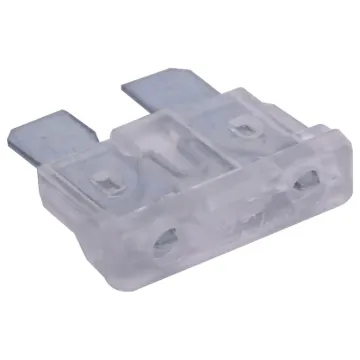Clear 25A standard automotive blade fuse with 32V rating.  Suits most automotive blade fuse holders. 18.7 x 19.1mm overall in size. 5mm blades.