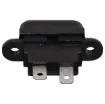 Panel mount automotive blade fuse holder to suit standard size blade fuses (18.7 x 19.1mm in size with 5mm blades.) 4.8mm spade lug connection.  Suits panel or chassis mount into enclosures or vehicle panels.