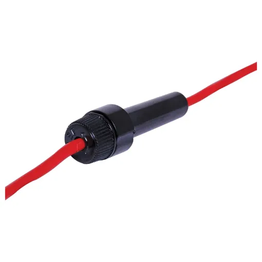 This 20A In-Line 3AG Fuse Holder is an In-line type with lead. Rated to 20A/32V DC & 20A/240V AC for high current use. Length: ≈230mm