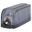 This high current fuse block uses ANL type fuses. 
Suits 4-2G cable. 
300A max. 
Gold plated connections. 
Size: 124 x 38.5 x 37 mm. 
Fuse not included.