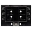 This high current fuse block uses standard automotive type blade fuses. It features a single screw terminal 150A input and 6 x spade terminal 25A outputs. 150A total (25A per fuse) Max.  Max Voltage 32VDC. Tin plated copper connections.  Size: 93Wx40Hx67mm