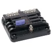 Uses standard automotive type blade fuses. Dedicated earth terminals for each circuit, plus 100A rated M8 negative & positive terminals. Size: 88W x 88D x 36Hmm